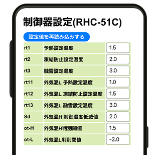 制御器設定